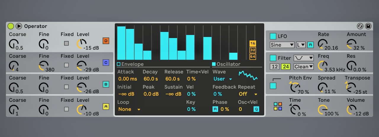 Operator synth for Ableton Live by Robert Henke